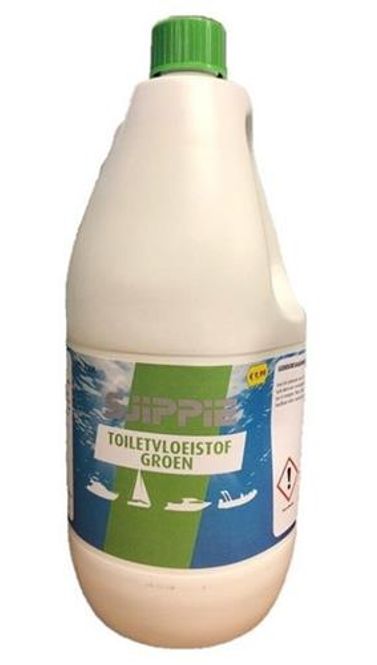 Hoofdbeeld Sjippie toiletvloeistof groen / fles 2ltr